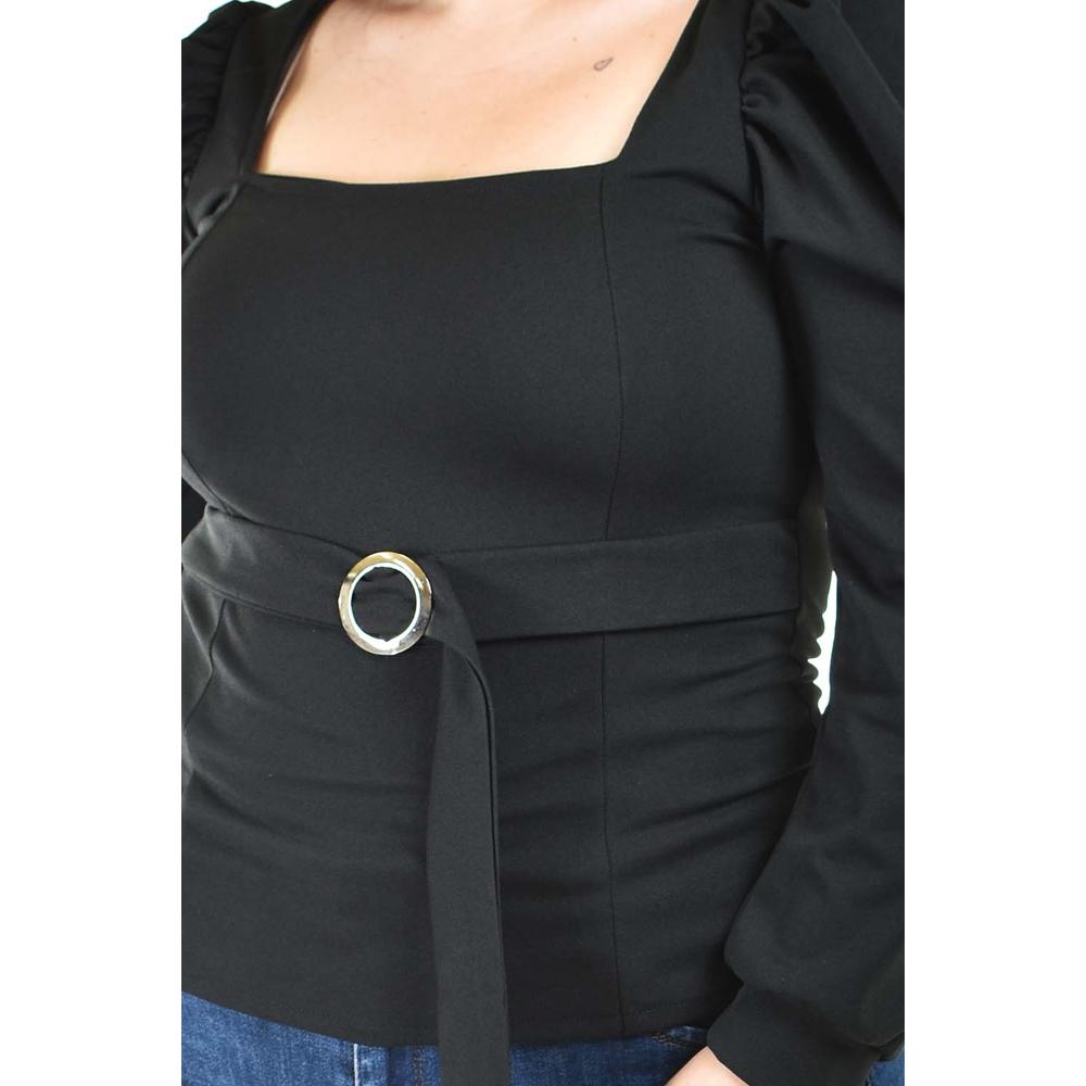 Foto 5 pulgar | Blusa Escote Cuadrado Roman Fashion /tallas Extras, 1849 (negro) Negro