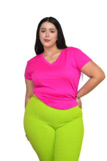 Foto 1 | Blusa Casual María Ferré 2532l Fiusha Manga Corta Para Mujer Tallas Extras
