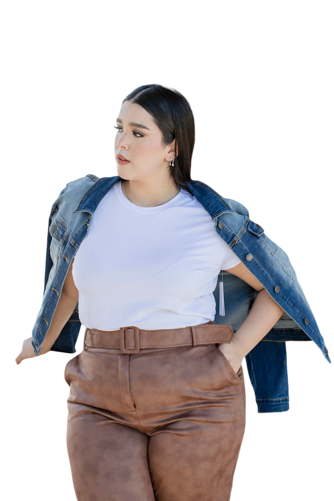 Blusa Casual María Ferré 2533l Blanco Manga Corta Para Mujer Tallas Extras
