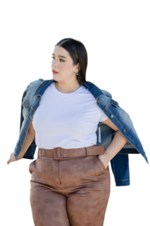 Foto 1 | Blusa Casual María Ferré 2533l Blanco Manga Corta Para Mujer Tallas Extras