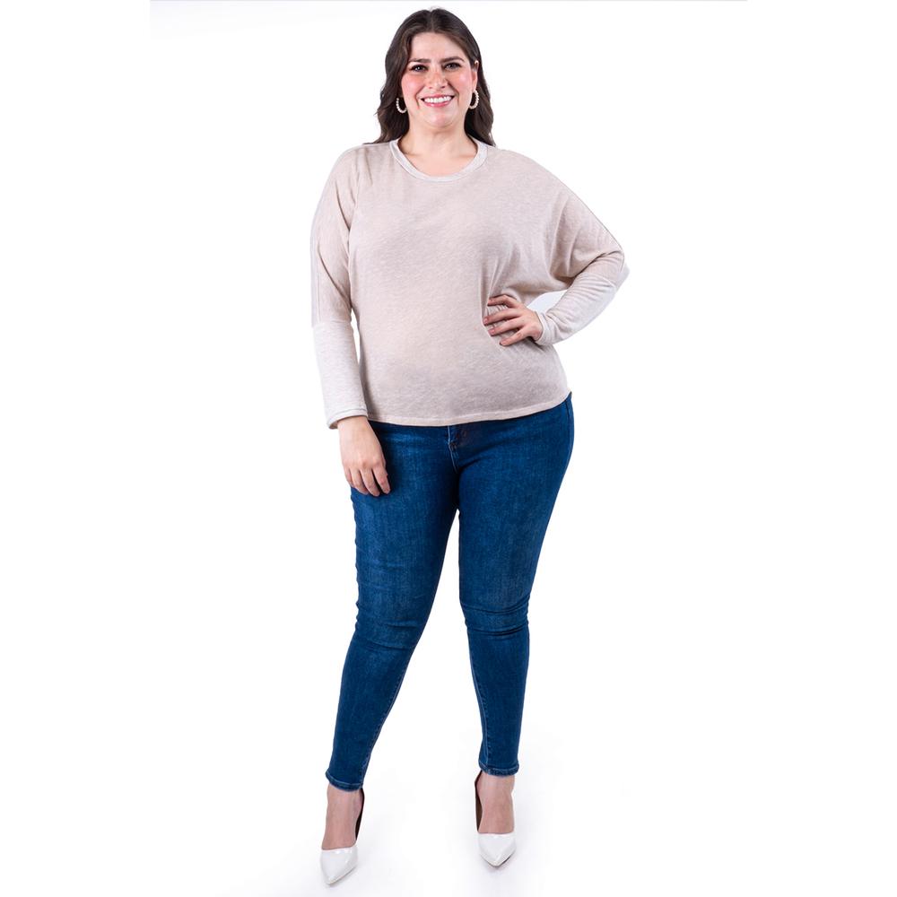 Blusa Manga Murcielago Roman Fashion /tallas Extras, 8848 (beige) Beige