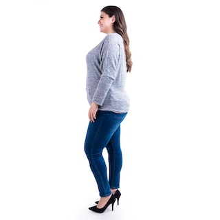 Foto 2 | Blusa Manga Murcielago Roman Fashion /tallas Extras, 8848 (gris) Gris