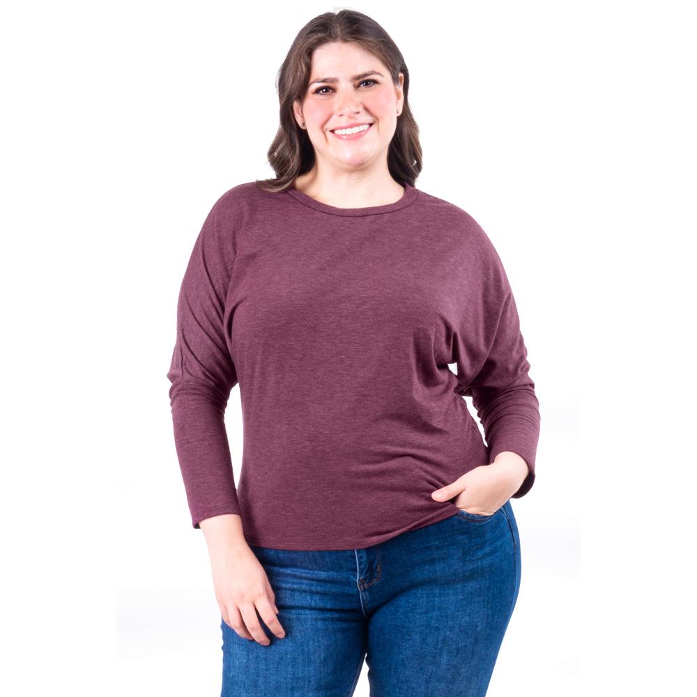 Blusa Manga Murcielago Roman Fashion /tallas Extras, 8848 (vino) Vino