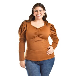 Foto 4 | Blusa Casual Roman Fashion /tallas Extras, 1785 (cafe) Cafe