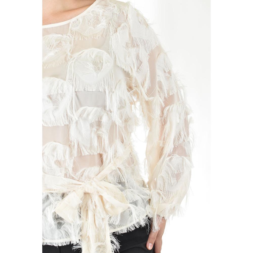 Foto 5 pulgar | Blusa Con Diseño Texturizado Roman Fashion / Tallas Extras, 5105 (blanco) Blanco