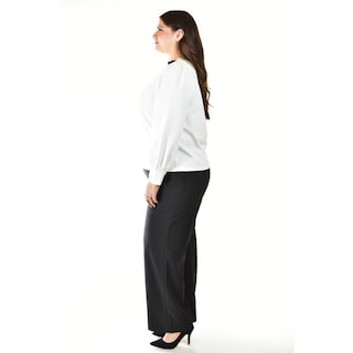 Foto 2 | Blusa Con Detalle De Flor En Hombro Roman Fashion /tallas Extras, 5106 (blanco) Blanco