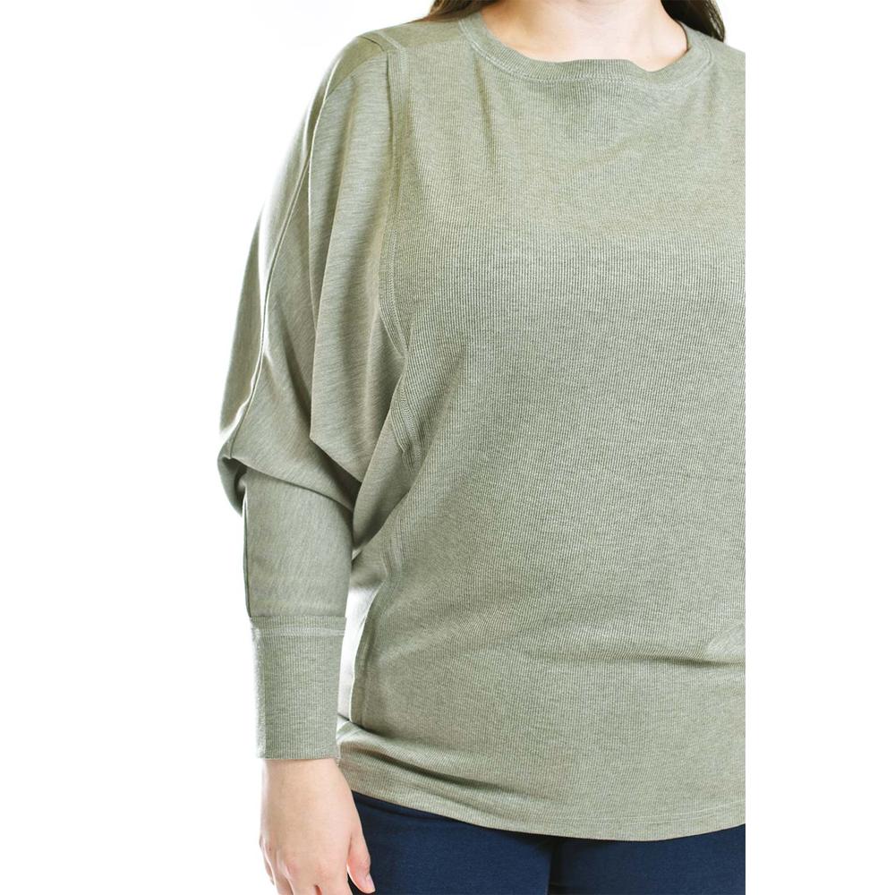 Foto 5 pulgar | Blusa con Manga Kimono Roman Fashion Tallas Extras 1041 Verde