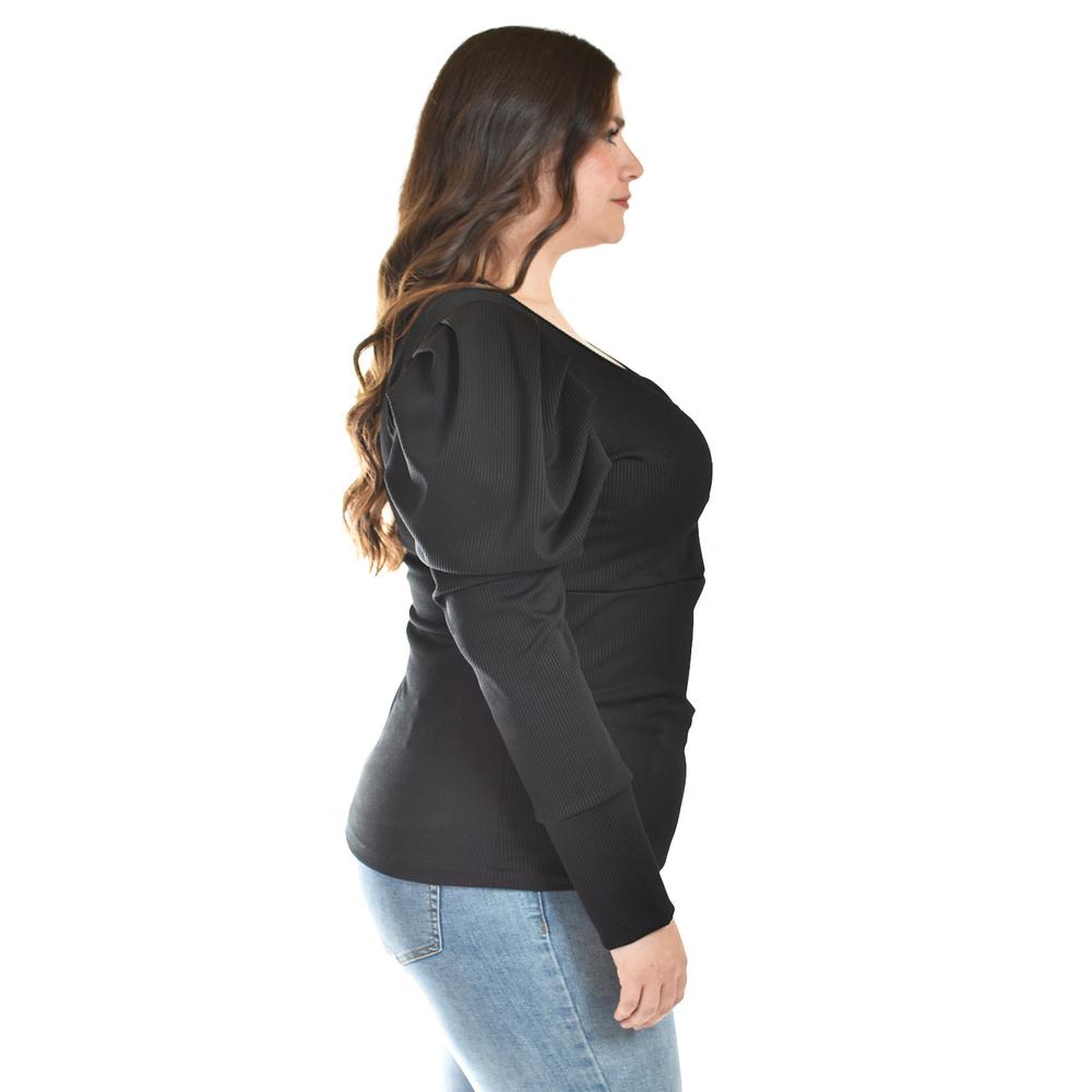 Foto 3 pulgar | Blusa Casual Roman Fashion Tallas Extras 1785 Negro