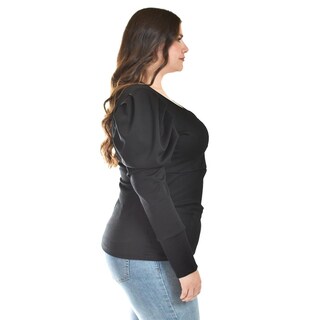 Foto 2 | Blusa Casual Roman Fashion Tallas Extras 1785 Negro