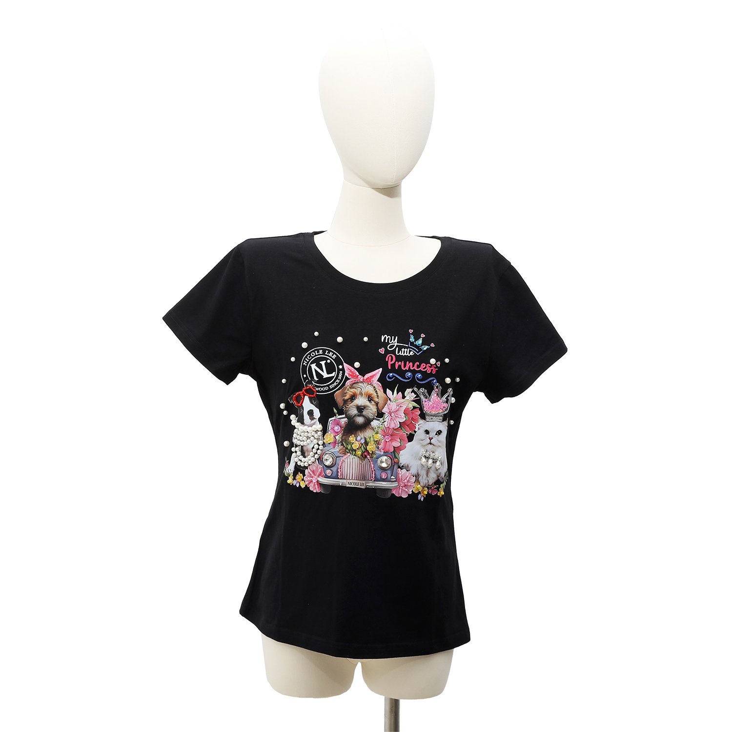 Foto 3 pulgar | Blusa Con Pedrería Nicole Lee Estampado Family Year