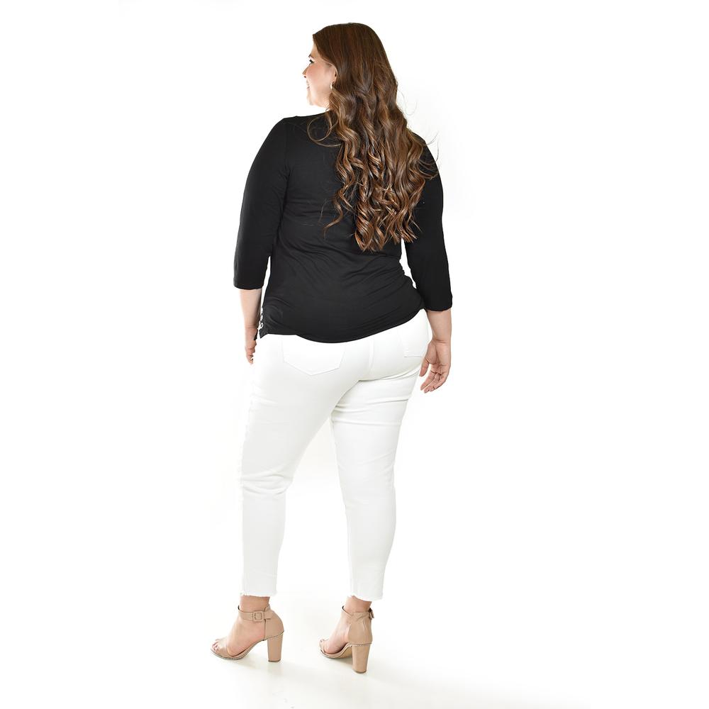 Foto 4 pulgar | Blusa Con Detalles Metalicos Roman Fashion /tallas Extras, 276 (negro) Negro