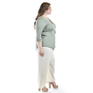 Foto 2 | Blusa Diseño Bohemio Roman Fashion/ Tallas Extras, 246 (verde Militar) Verde