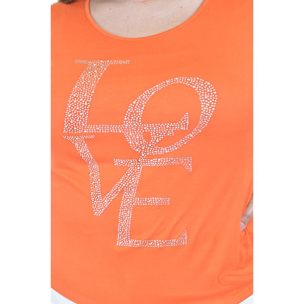Foto 5 pulgar | Blusa Love Roman Fashion /tallas Extras, 278 (naranja) Naranja