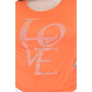 Foto 4 | Blusa Love Roman Fashion /tallas Extras, 278 (naranja) Naranja