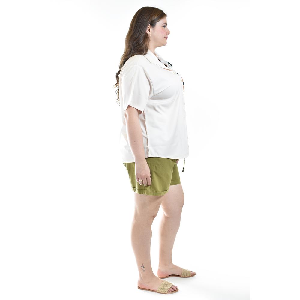 Foto 2 | Blusa Estampado Unico Roman Fashion /tallas Extras, 5108 (cafe /jaguar) Multicolor