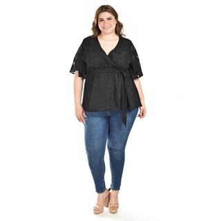 Foto 4 | Blusa De Encaje Roman Fashion /tallas Extras, 5113 (negro) Negro