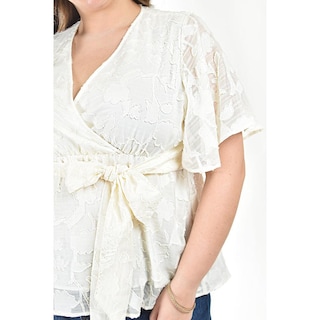 Foto 4 | Blusa de Encanje Roman Fashion Blanco