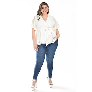 Foto 6 | Blusa de Encanje Roman Fashion Blanco