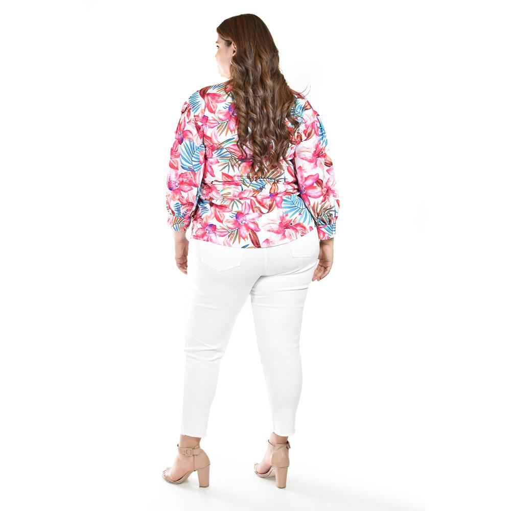 Foto 4 pulgar | Blusa Estampado Floral Roman Fashion /tallas Extras, 1899 (rosa /flores) Rosa