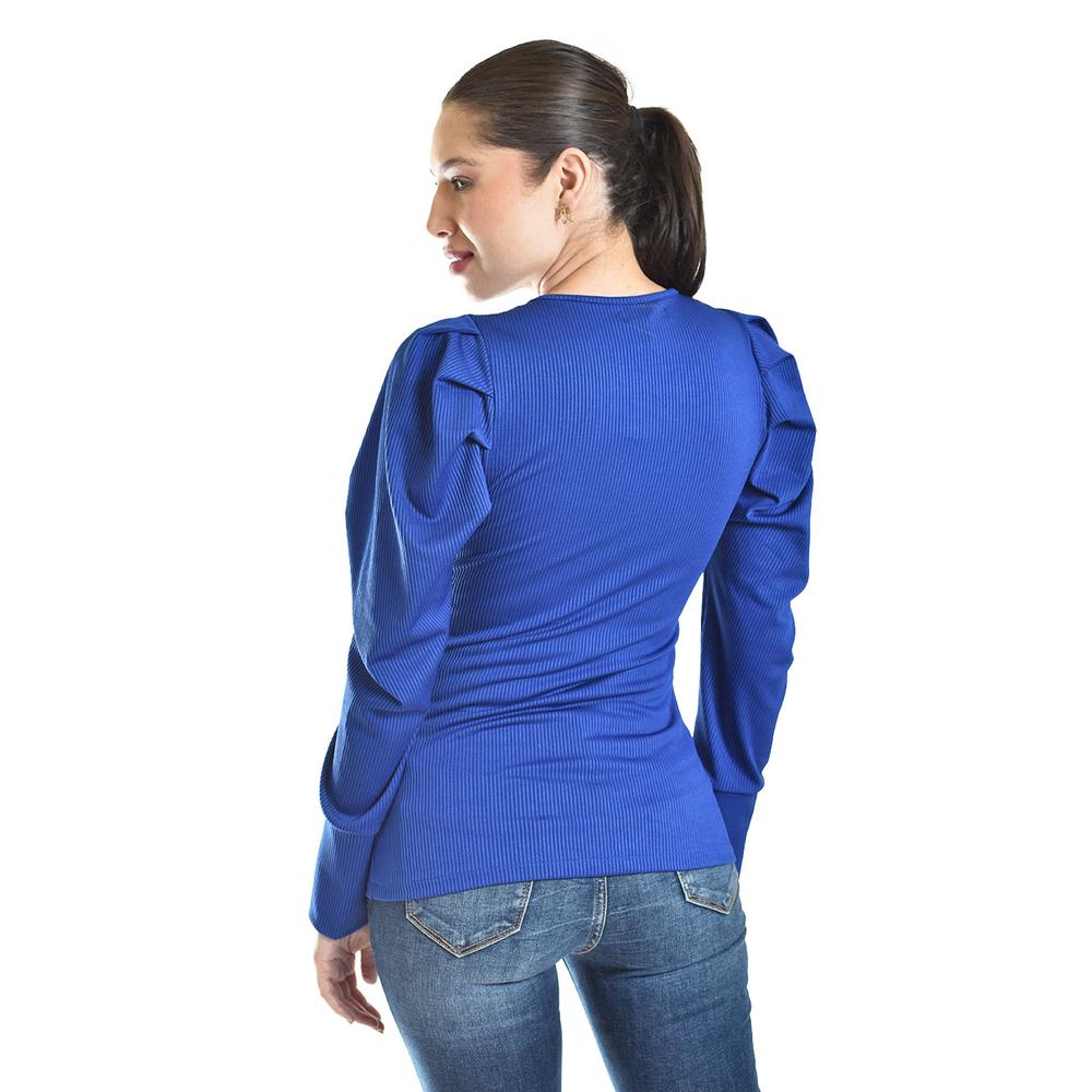 Foto 3 | Blusa Casual Roman Fashion /juvenil, 1785 (azul Rey) Azul