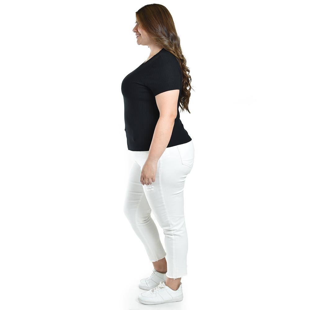 Foto 2 | Blusa Básica De Canale Roman Fashion /tallas Extras, 0192 (negro) Negro