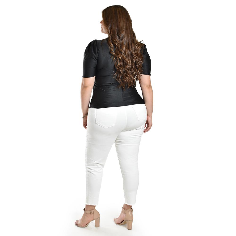Foto 4 pulgar | Blusa De Satin Con Detallle Central Roman Fashon /tallas Extras, 1825 (negro) Negro