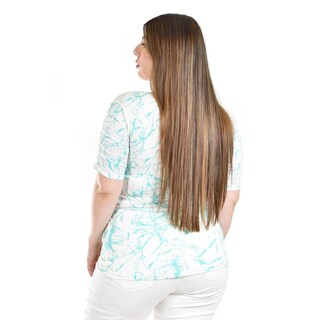 Foto 3 | Blusa Cruzada Con Collar Roman Fashion /tallas Extras, 081 (menta) Verde Claro