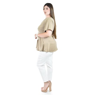 Foto 2 | Blusa Corte A Roman Fashion /tallas Extras, 1710 (cafe) Cafe
