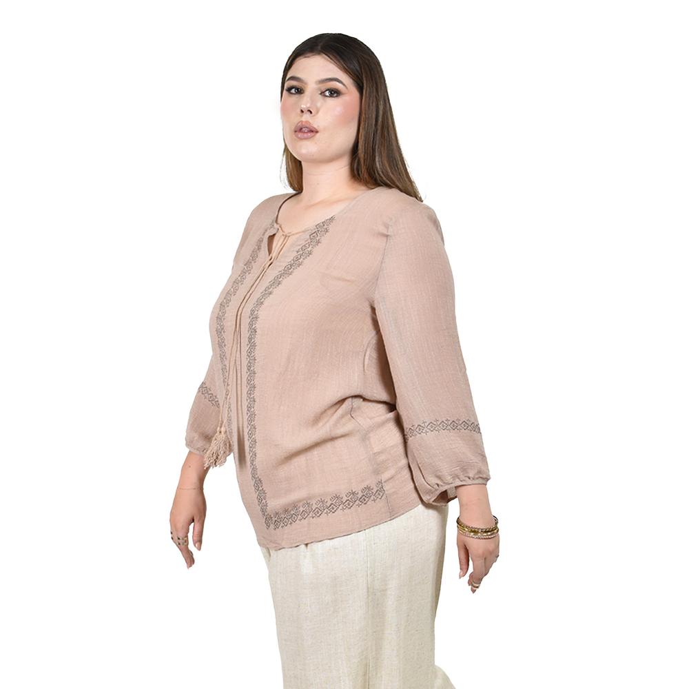 Foto 2 | Blusa Boho con Bordado Étnico Roman Fashion para Mujer