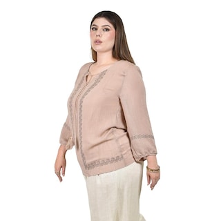 Foto 2 | Blusa Boho con Bordado Étnico Roman Fashion para Mujer