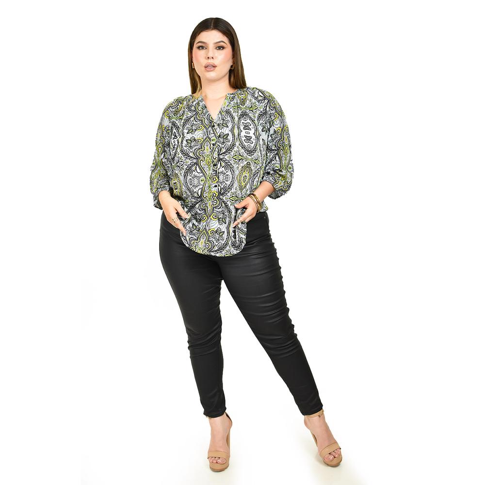 Foto 5 pulgar | Blusa con Estampado Bohemio Roman Fashion para Mujer