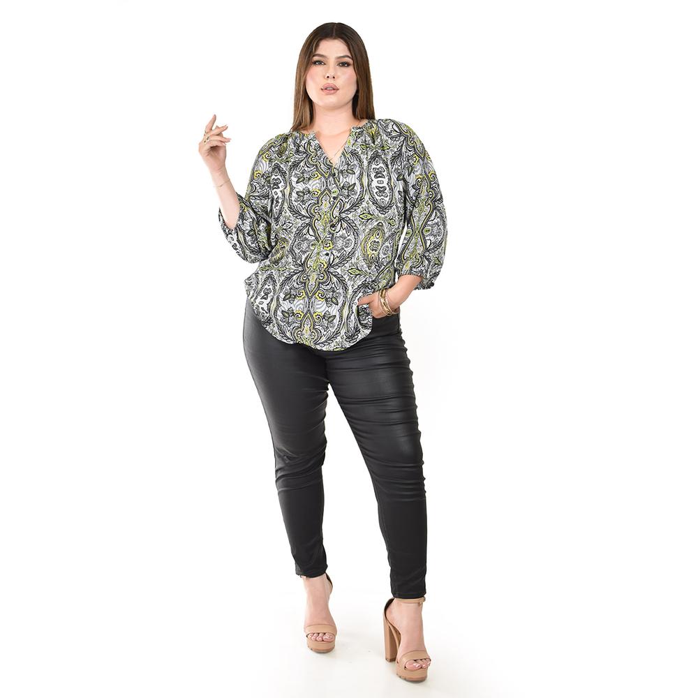 Foto 6 pulgar | Blusa con Estampado Bohemio Roman Fashion para Mujer
