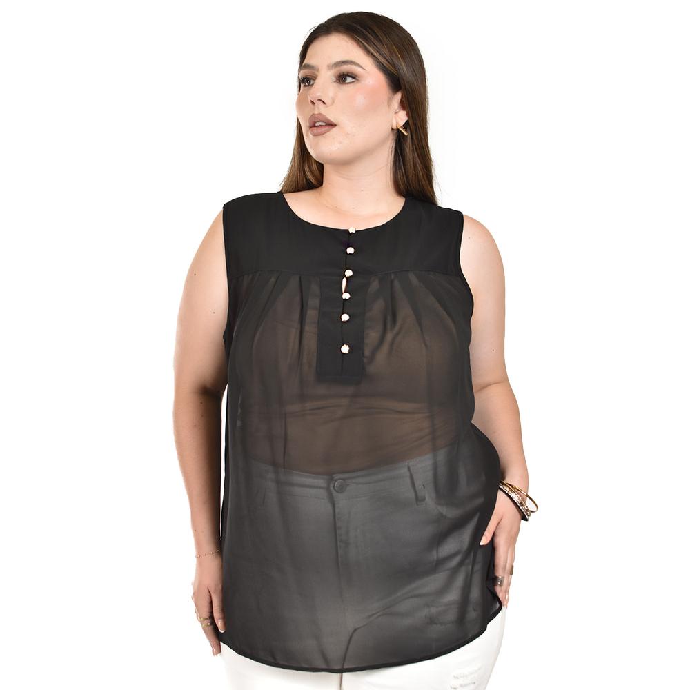 Foto 2 pulgar | Blusa sin Mangas Roman Fashion para Mujer
