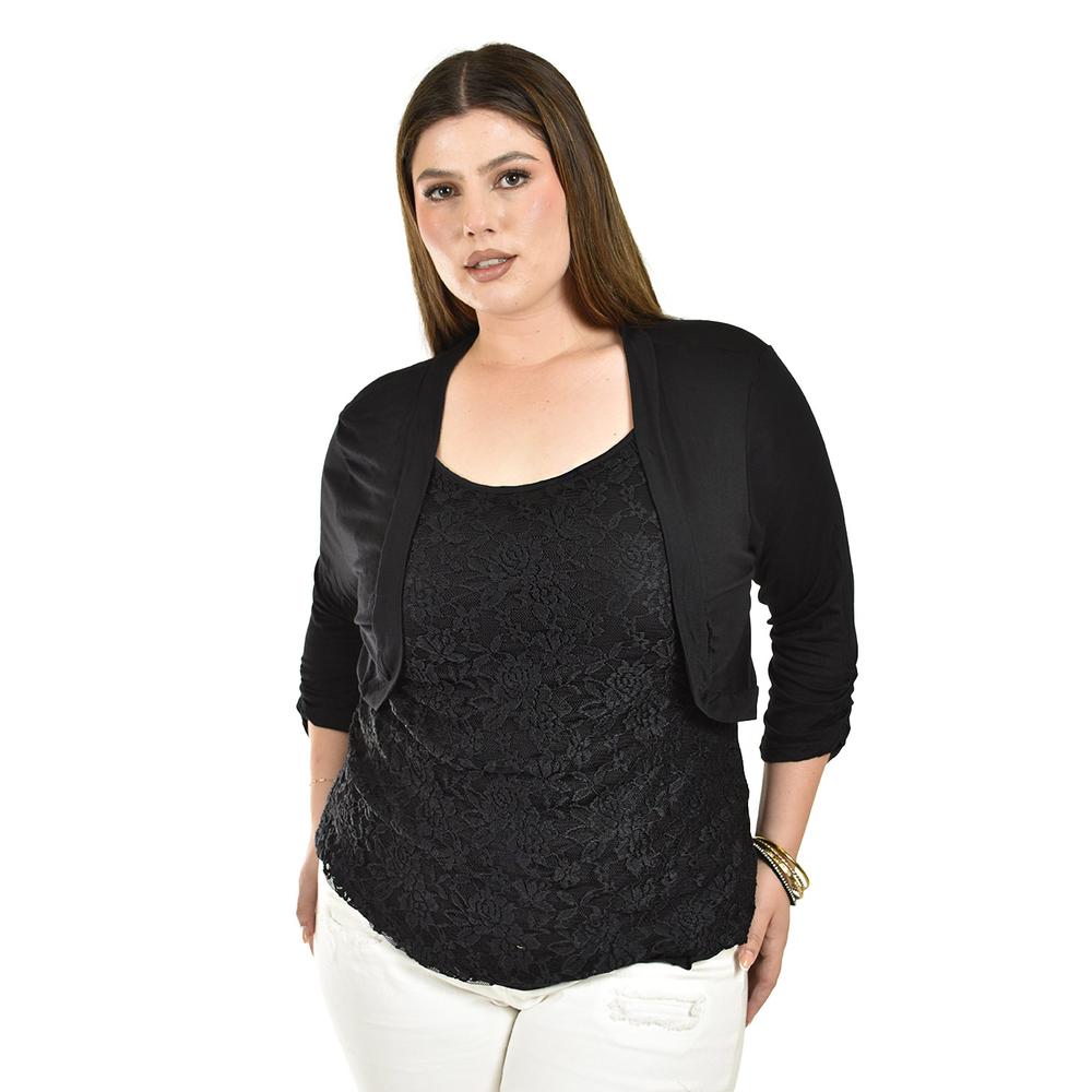 Blusa de Encaje con Torerita Roman Fashion para Mujer
