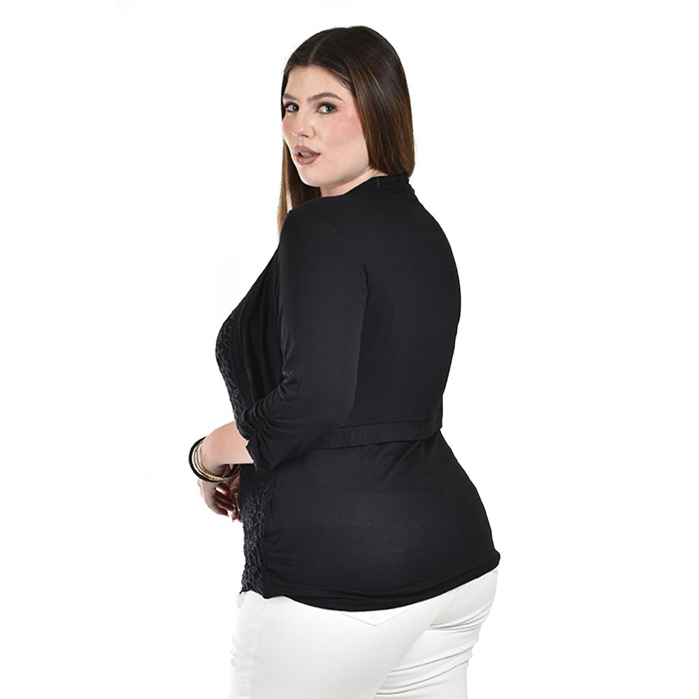 Foto 4 pulgar | Blusa de Encaje con Torerita Roman Fashion para Mujer