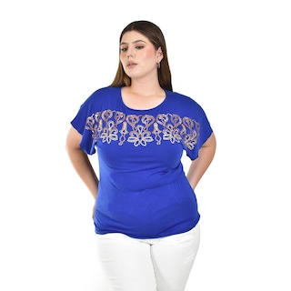 Foto 1 | Blusa Manga Corta Roman Fashion para Mujer