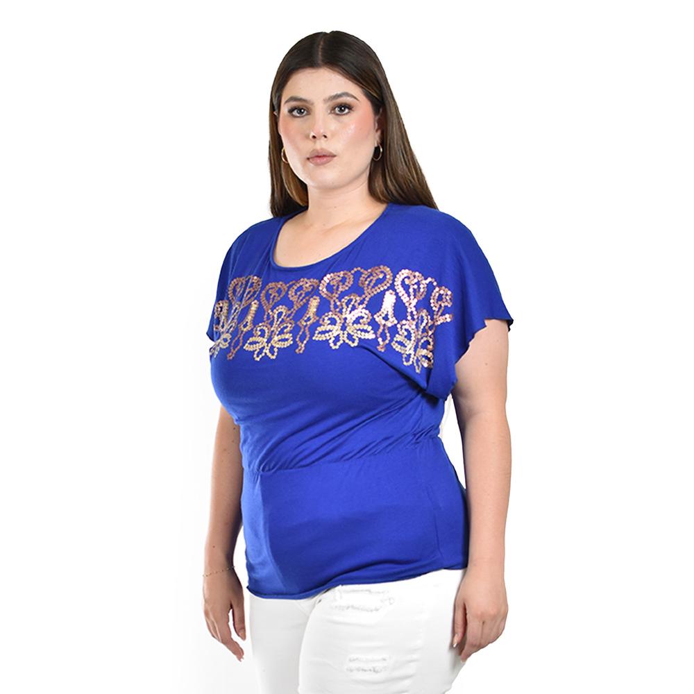 Foto 2 | Blusa Manga Corta Roman Fashion para Mujer