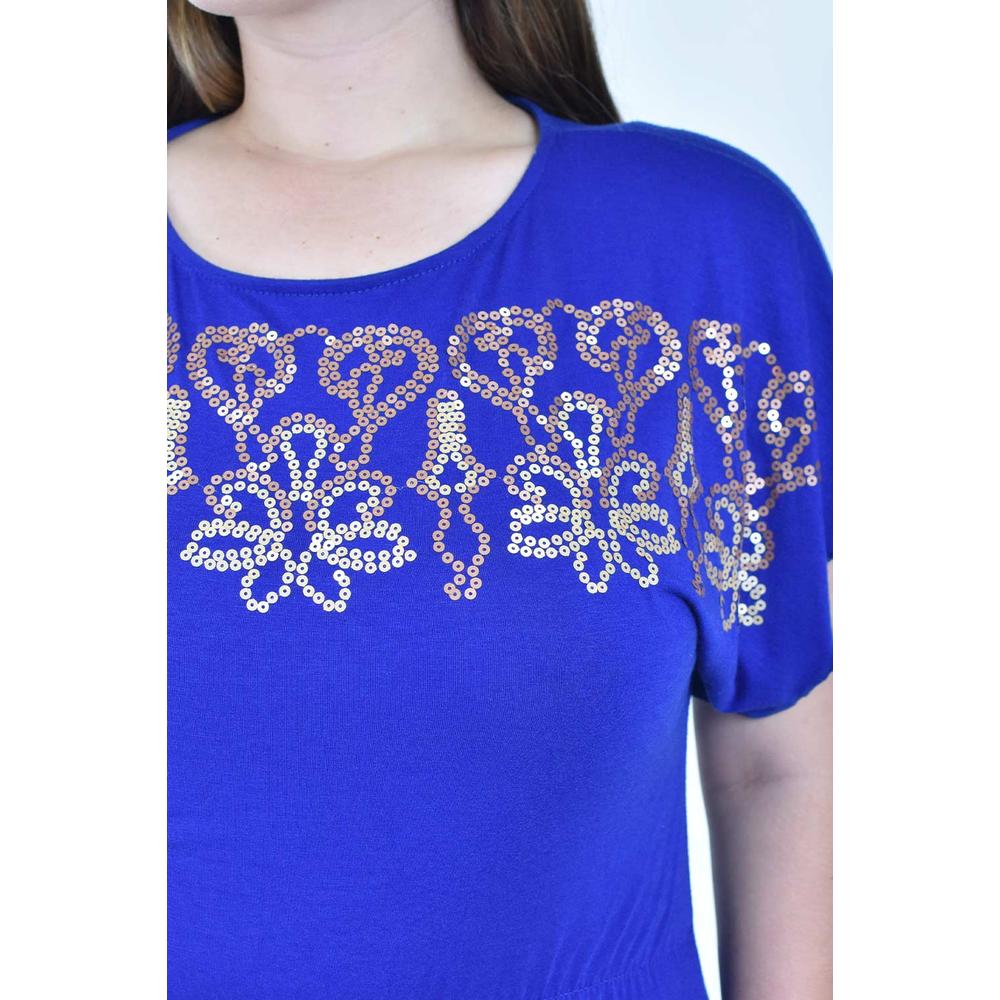 Foto 5 pulgar | Blusa Manga Corta Roman Fashion para Mujer