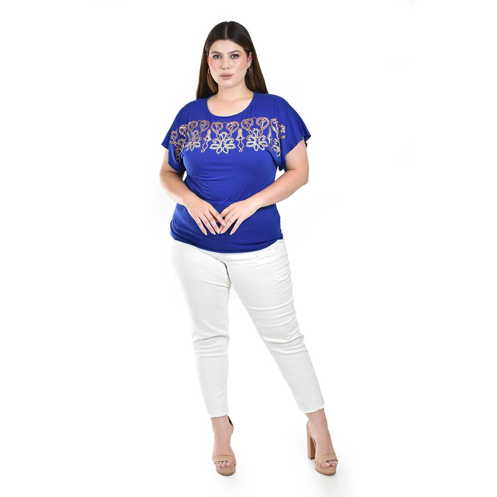 Foto 5 | Blusa Manga Corta Roman Fashion para Mujer