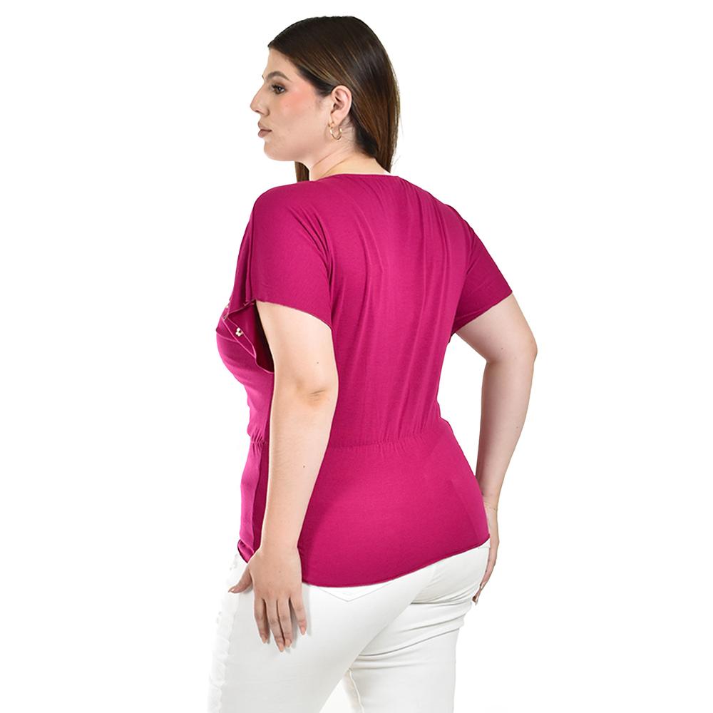 Foto 4 pulgar | Blusa con Lentejuelas Roman Fashion Rosa para Mujer