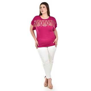 Foto 5 | Blusa con Lentejuelas Roman Fashion Rosa para Mujer