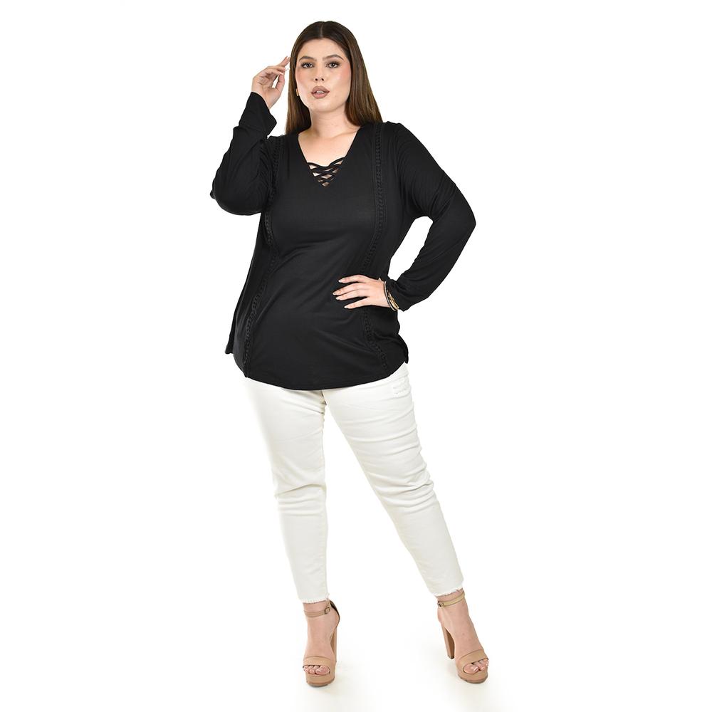 Foto 5 pulgar | Blusa Manga Larga Roman Fashion para Mujer