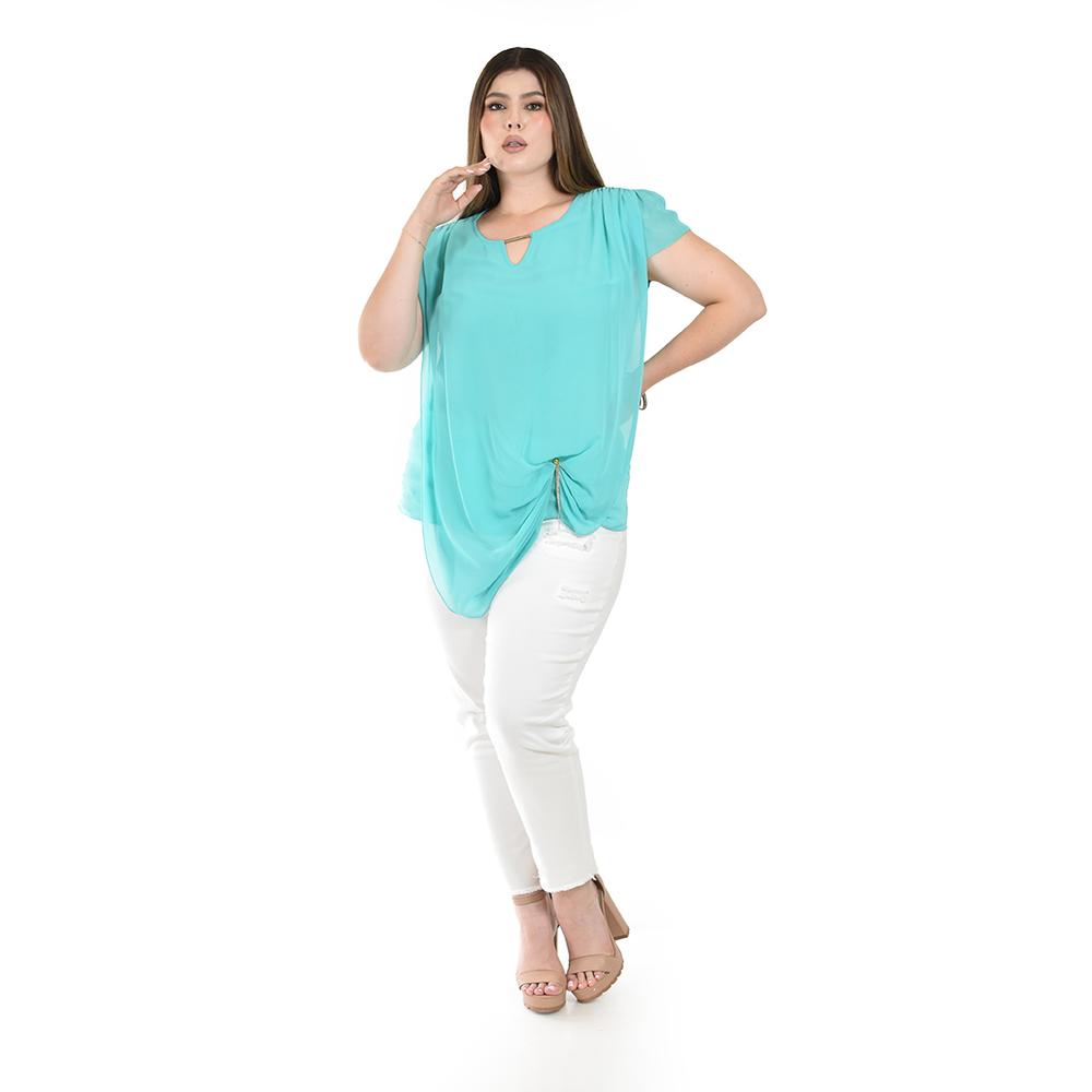 Foto 5 pulgar | Blusa Asimetrica Roman Fashion para Mujer