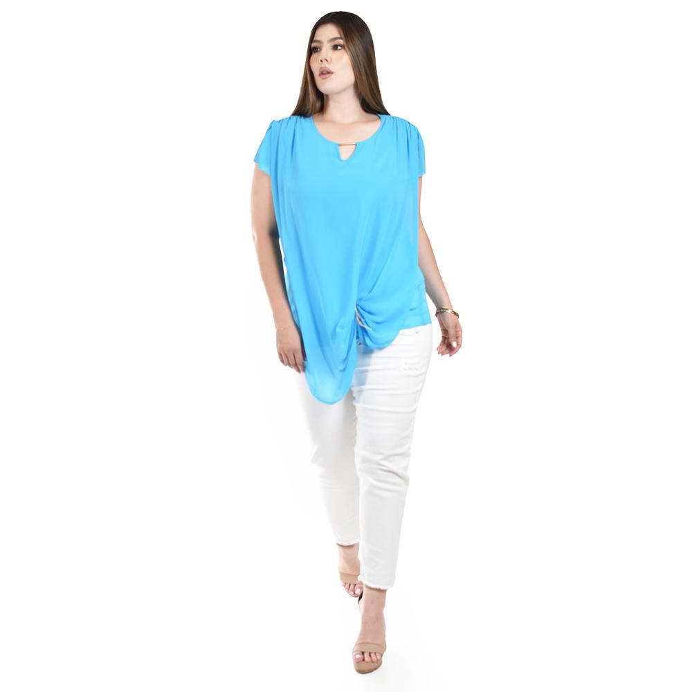 Foto 5 pulgar | Blusa Asimétrica Roman Fashion para Mujer