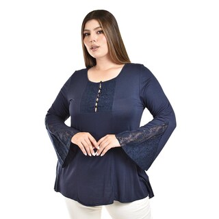 Foto 1 | Blusa Azul Roman Fashion para Mujer