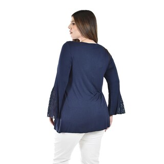Foto 3 | Blusa Azul Roman Fashion para Mujer