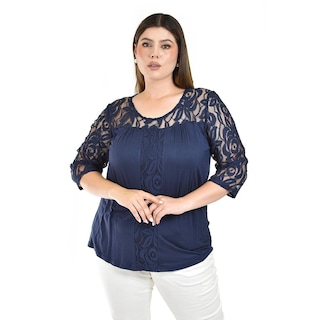Foto 1 | Blusa de Encaje Roman Fashion para Mujer