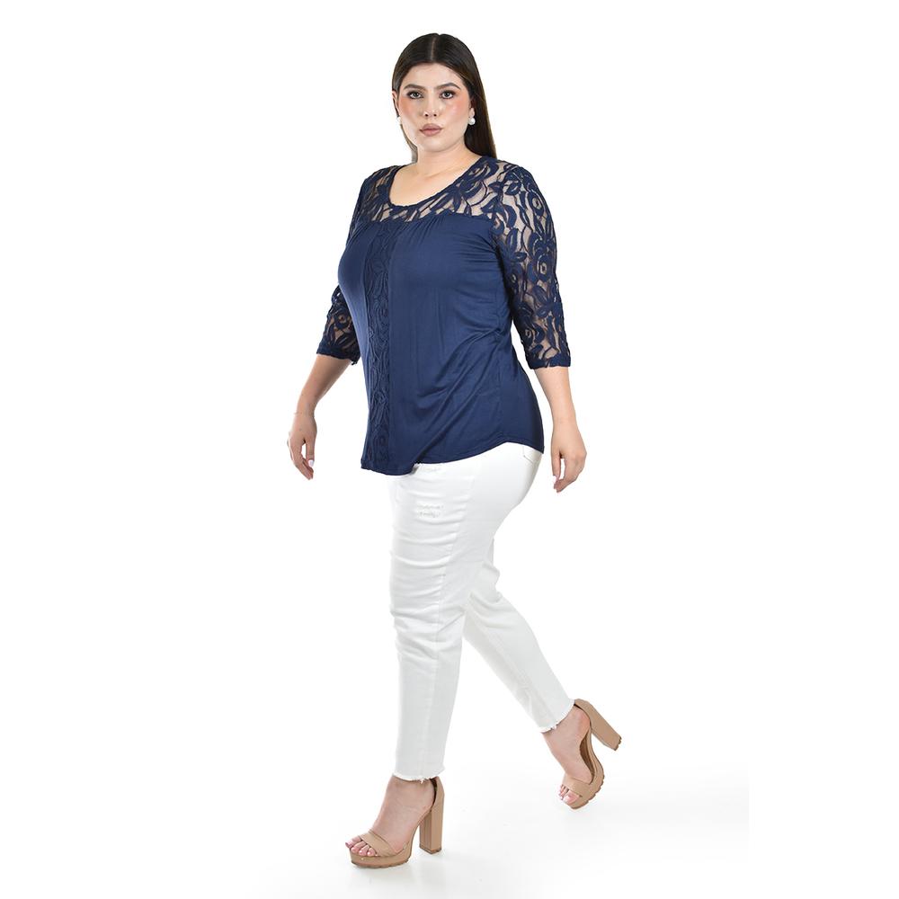 Foto 2 | Blusa de Encaje Roman Fashion para Mujer
