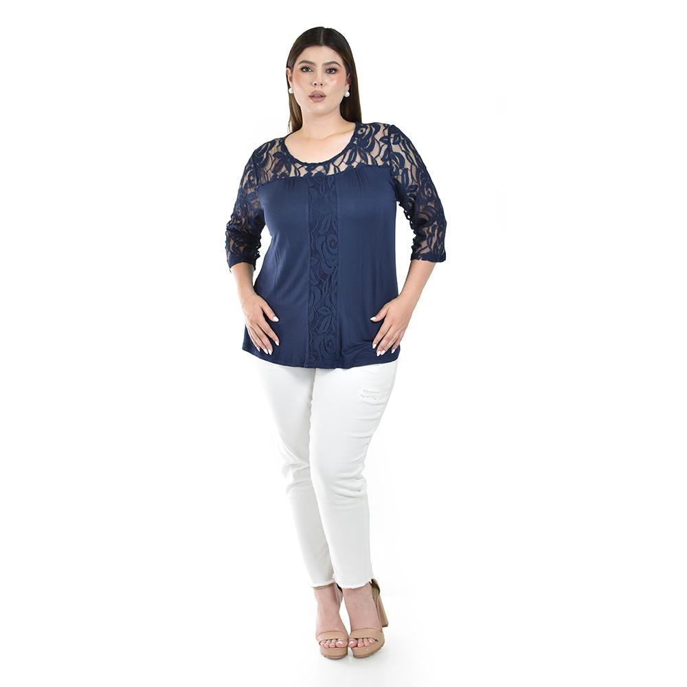 Foto 5 pulgar | Blusa de Encaje Roman Fashion para Mujer