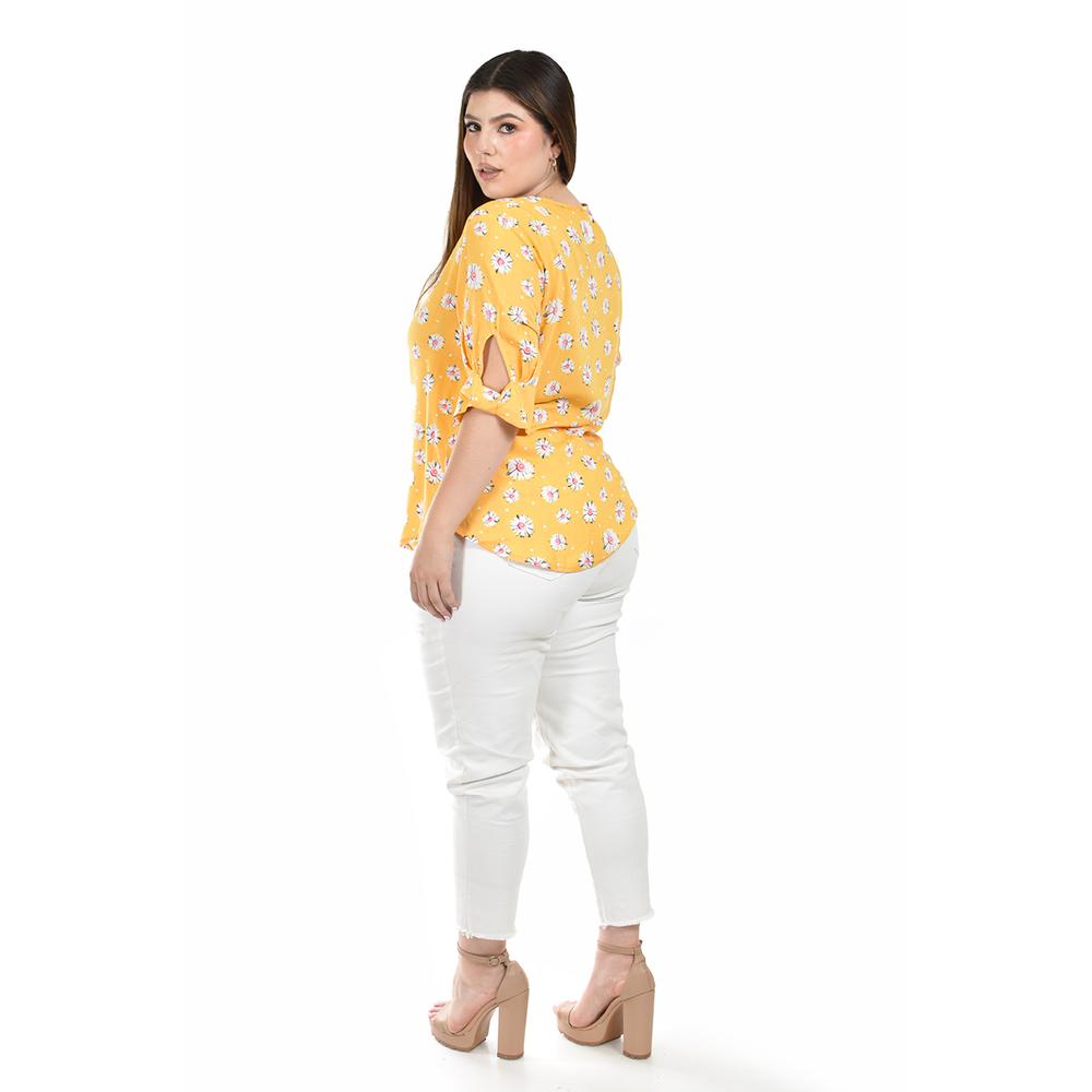 Foto 4 pulgar | Blusa Estampada Roman Fashion para Mujer